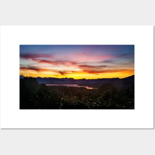 Sunset landscape photography,  sky colors Posters and Art